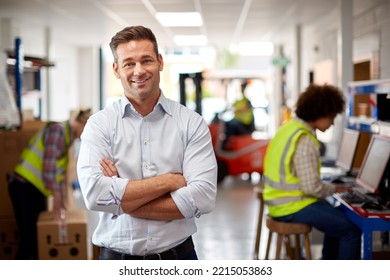 Portrait Of Male Manager In Logistics Distribution Warehouse