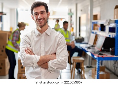 Portrait Of Male Manager In Logistics Distribution Warehouse