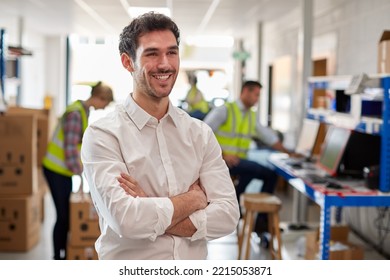 Portrait Of Male Manager In Logistics Distribution Warehouse