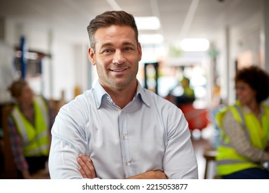 Portrait Of Male Manager In Logistics Distribution Warehouse