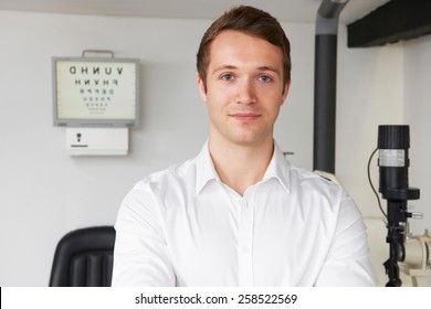 Portrait Of Male Optician In Optometrists