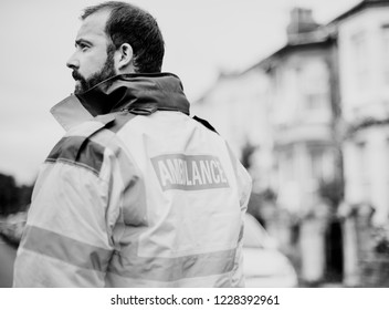 Portrait Of A Male Paramedic In Uniform