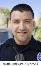 Portrait Of A Male Police Officer Smiling