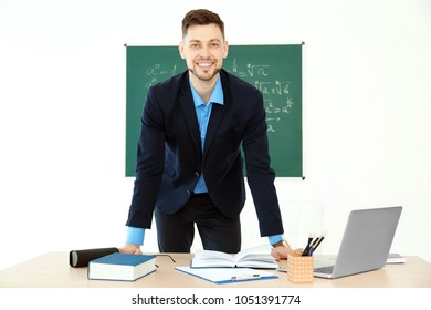 Portrait Male Teacher Classroom Stock Photo 1051391774 | Shutterstock