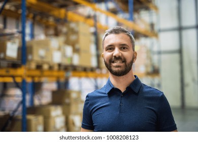 Portrait Of A Male Warehouse Worker.