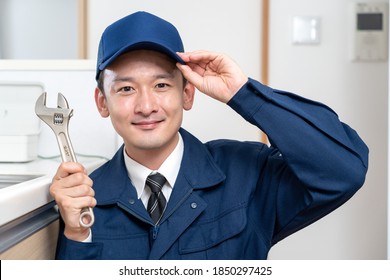 Portrait Of A Male Water Supplier
