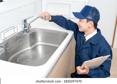 Portrait Of A Male Water Supplier
