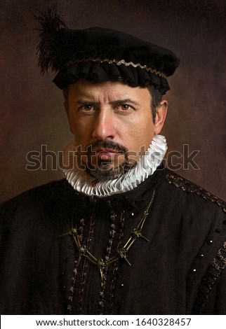 Portrait of man in 16th century costume. 