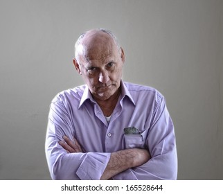 Portrait of a man with angry face