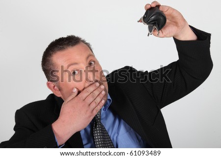 Portrait of a man indebted