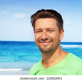 Portrait Of A Man On The Beach