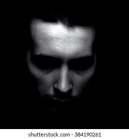 Portrait Man Shadow Black White Silhouette Stock Photo 384190261 ...