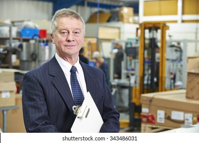 Portrait Of Manager On Factory Floor