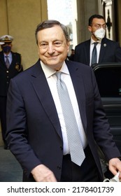 Portrait Of Mario Draghi, The Italian Government Premier.
Rome, Italy - July 2022