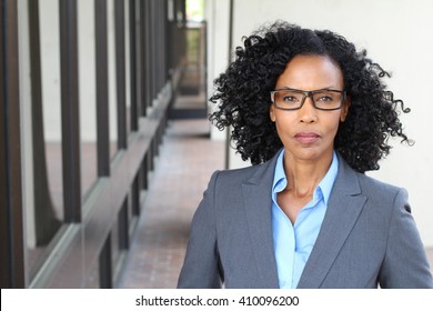 Portrait of a mature businesswoman taken outside