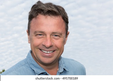 Portrait of a mature handsome man smiling