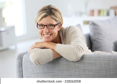 Portrait Of Mature Woman Wearing Eyeglasses