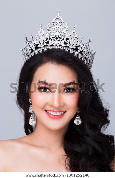 Portrait Miss Pageant Contest Asian Red Stock Photo 1301252140 ...