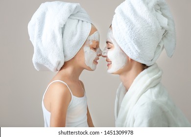 Mother & Daughter Shower Together Images, Stock Photos & Vectors