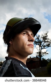 Portrait Of A Motocross Rider