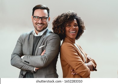 Portrait Of Multi Ethnic Business Couple