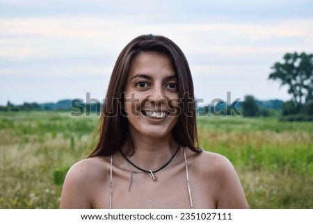 Similar – woman, smile, glasses, nature