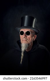 Portrait Mysterious Male Magician Black High Stock Photo 2163546997 Portrait Mysterious Male Magician Black High Stock Photo 2163546997
