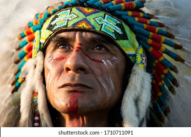 portrait Native American or American Indian Indigenous peoples of the Americas - Shutterstock ID 1710711091