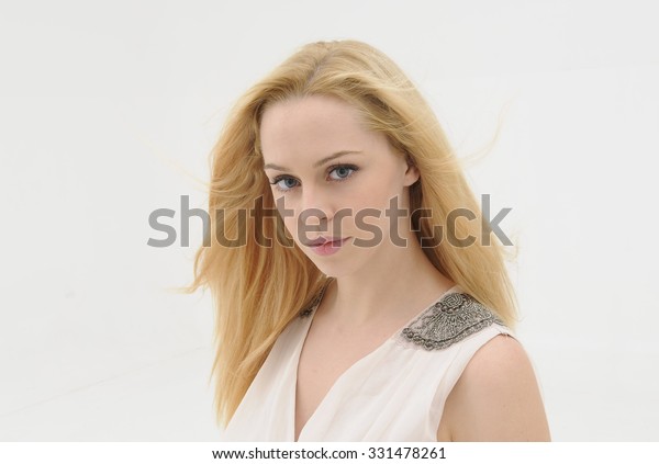 Portrait Natural Beautiful Girl Long Straight Stock Photo Edit