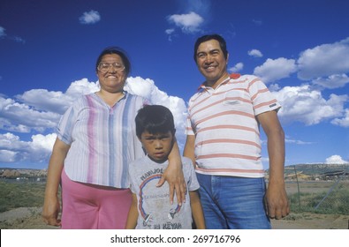 Portrait Of A Navajo Family, Winslow, AZ