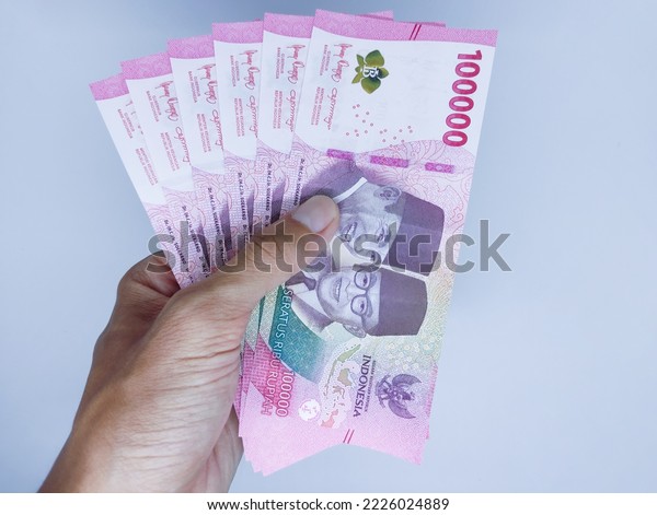 Portrait New Banknotes Rp Issued Stock Photo