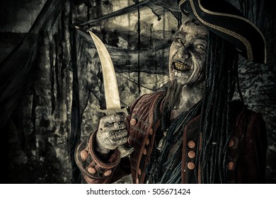 Portrait Noble Brave Dead Pirate Zombie Stock Photo 505671424 ...