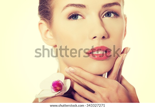 Portrait Nude Woman Orchid Flower库存照片343327271 Shutterstock 5137