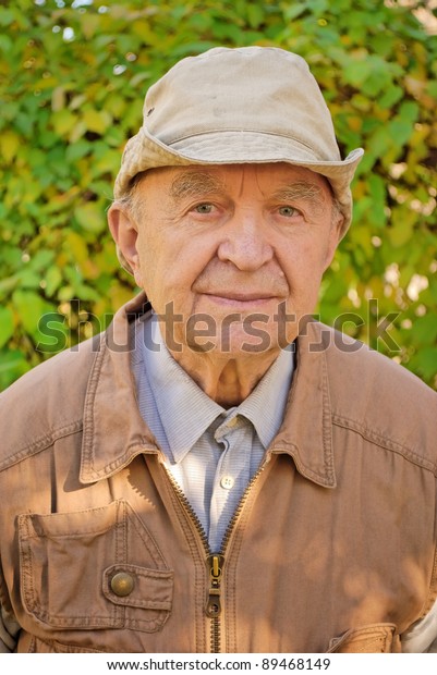 Portrait Old Man Garden Stock Photo (Edit Now) 89468149