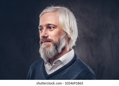 Portrait Of An Old Man With A Gray Beard.