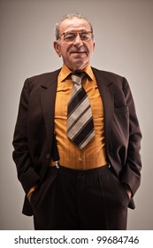 Portrait Of Old Man In Suit