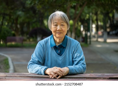 Portrait Of An Old Woman Sitting Besides A Desk