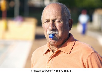 Image result for Picture of very old man blowing a whistle