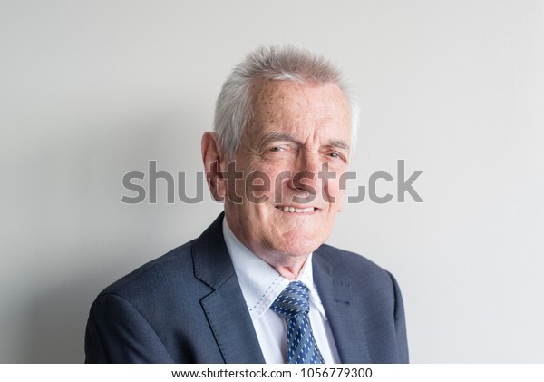 Portrait Older Man Short Grey Hair Stock Photo Edit Now 1056779300