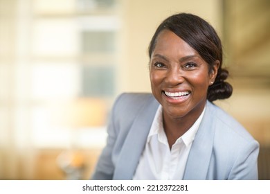 Portrait Of An Older Mature Woman Smiling.