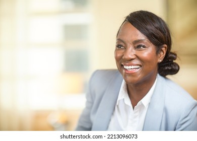 Portrait Of An Older Mature Woman Smiling.