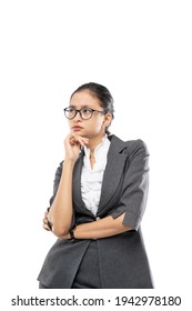 Portrait Of A Pensive Asian Business Woman Looking Away