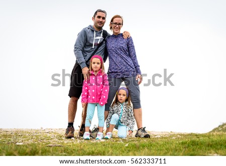 Similar – Family totem play outfoor happy in spring