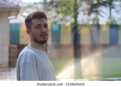 Portrait Photo Of Young Red-haired Man. Ginger Hair, Bearded. (Konya, Turkey)