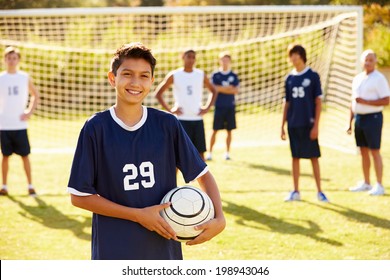 Portrait Of Player In High School Soccer Team - Powered by Shutterstock