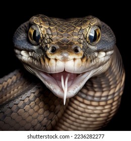 portrait of a poisonous snake