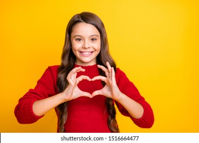 Portrait Positive Cheerful Child Make Heart Stock Photo 1516664477 ...