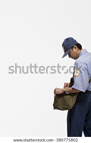 Portrait of a postman