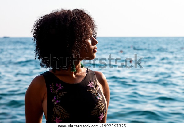 Portrait Pretty Curly Venezuelan Woman Relaxing Stock Photo 1992367325 ...