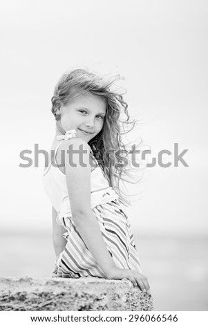 Similar – happy child girl playing at home in cozy weekend morning